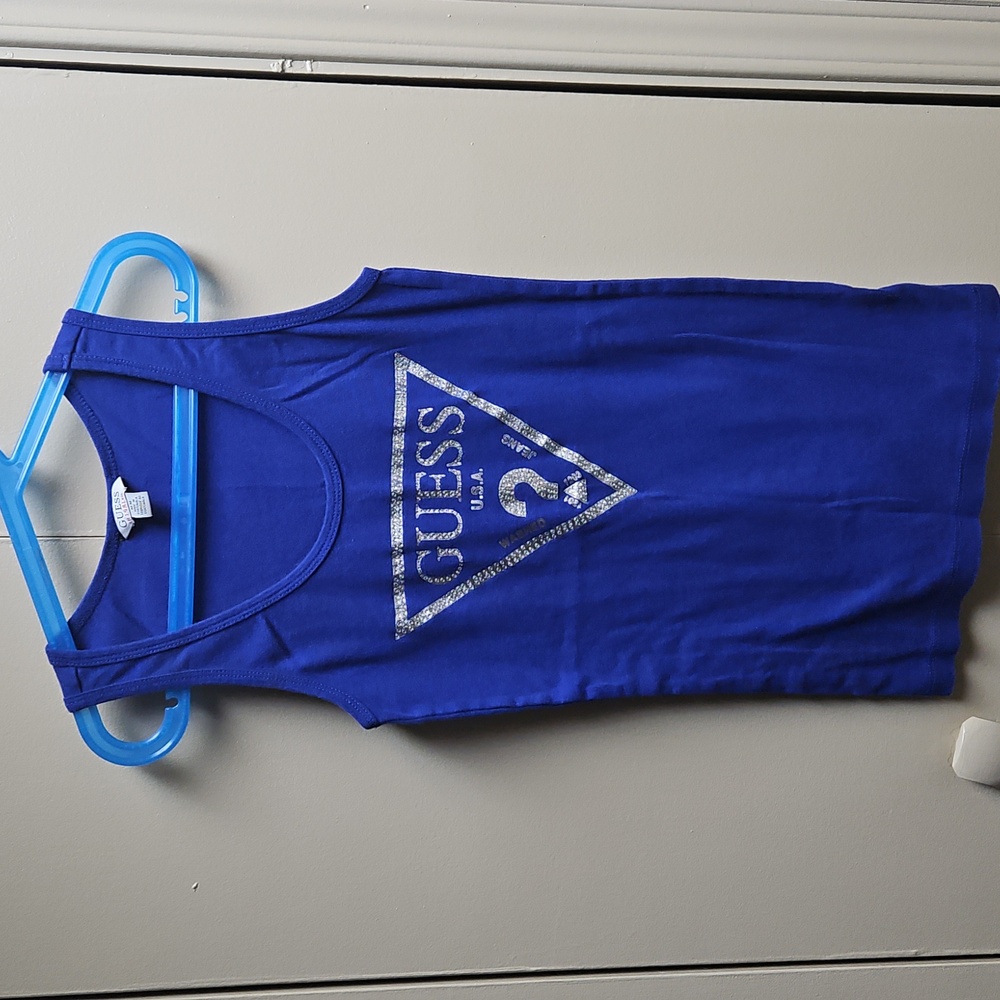 22. Guess royal blue tank 100% cotton